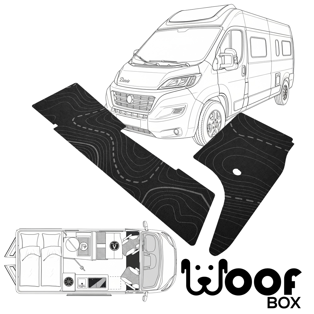 Karmann Davis Lifestyle DA590 WOOF MAT waschbare SchmutzfangmatteDark Charcoal Geo-Woof